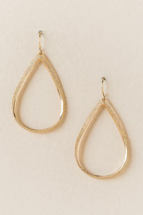 Francescas Lucy Inverted Teardrop Earring - Gold