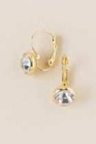 Francesca's Mandi Cubic Zirconia Circle Drop Earring - Crystal