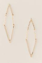 Francesca's Aimee Triangle Chain Drop Earring - Gold