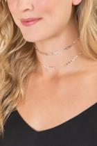 Francesca's Vadalia Layered Rose Gold Choker - Rose/gold