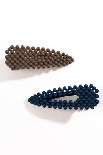 Francesca's Veronica Rectangle Dot Barrettes - Multi