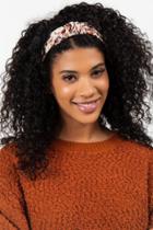 Francesca's Mia Crinkle Chiffon Floral Headband - Ivory