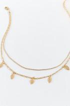 Francesca's Corinne Leaf Station Choker - Gold