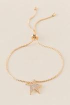 Francesca's Nerissa Starfish Pull Tie Bracelet - Gold