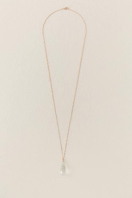 Francesca's Rosely Teardrop Pendant Necklace In Rose Gold - Rose/gold