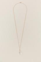 Francesca's Rosely Teardrop Pendant Necklace In Rose Gold - Rose/gold