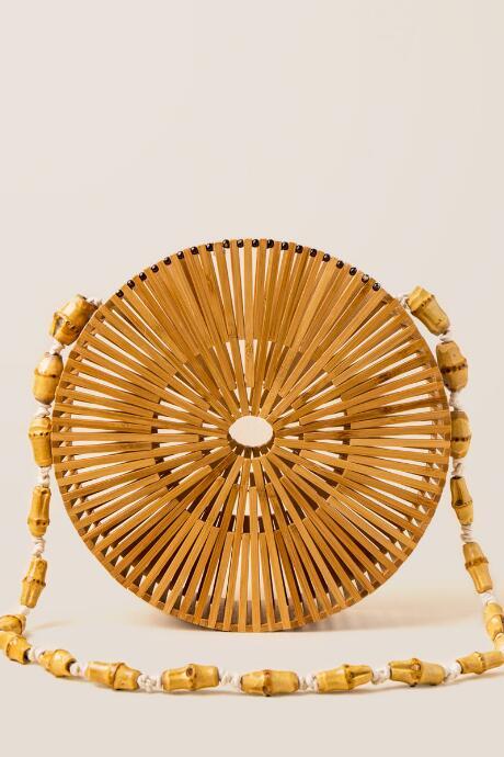 Francescas Peru Bamboo Circle Crossbody - Natural
