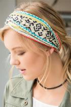 Francesca's Boho Bandeau By Natural Life In Tribal Pattern - Multi