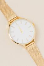 Francesca's Jessica Mesh Band Watch - Gold