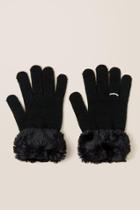 Francesca's Hannah Pearl Ring Gloves - Black