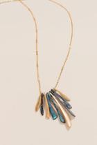 Francesca's Roselyn Patina Paddle Pendant Necklace - Turquoise