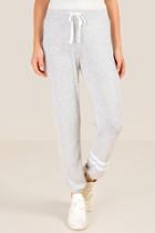 Francesca's Karlyn Striped Ankle Cozy Jogger - Heather Gray