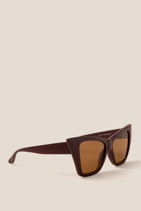 Francesca's Rochelle Square Sunglasses In Purple - Purple