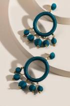 Francesca's Lilian Bauble Hoop Earrings - Forest