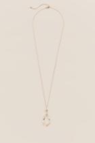 Francesca's Beth Open Teardrop Necklace - Gold