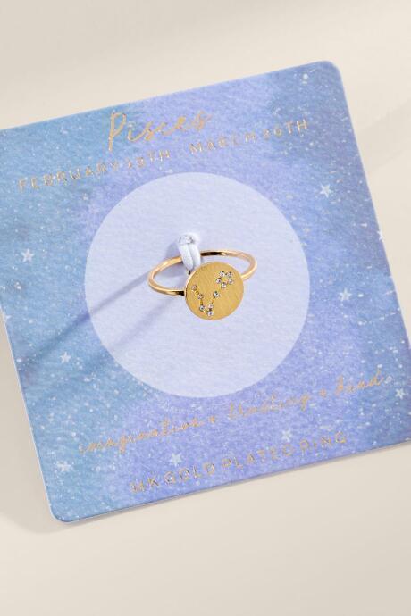 Francesca's Pisces Coin Constellation Ring - Gold