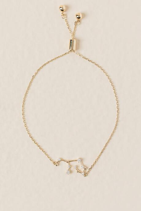 Francesca's Virgo Constellation Pull Tie Bracelet - Gold