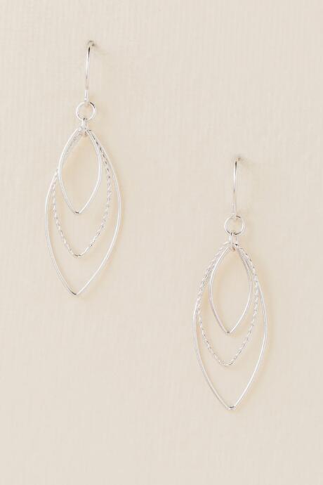 Francesca's Elyse Silver Drop Earrings - Silver