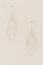 Francesca's Elyse Silver Drop Earrings - Silver