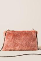Francesca's Marlowe Fur Corssbody Clutch - Blush
