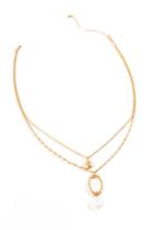 Francesca's Ana Pearl Drop Layered Necklace - Gold
