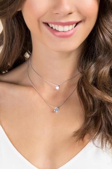 Francesca's Kiara Delicate Layered Necklace - Silver