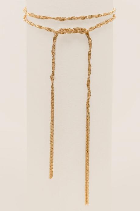 Francesca's Adriana Twist Self Tie Choker - Gold