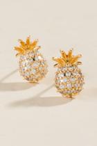 Francesca's Pineapple Stud Earrings In Gold - Gold