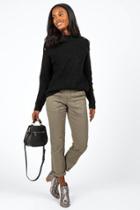 Francesca's Gionni Rolled Cargo Pants - Dark Olive