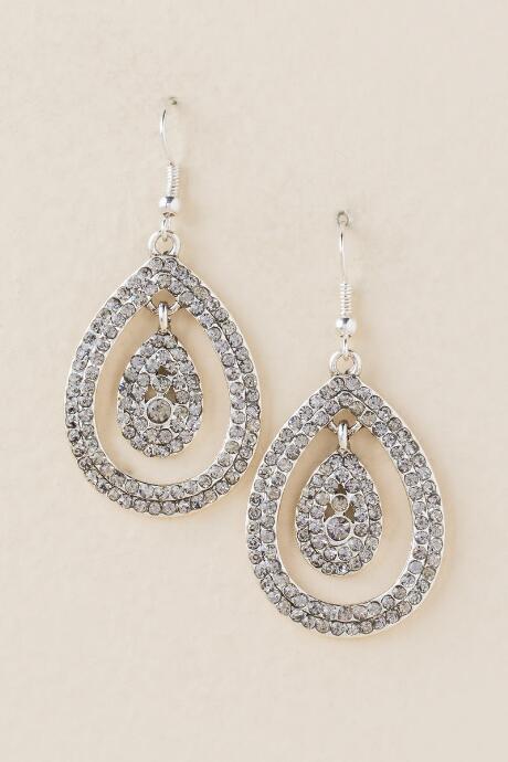 Francesca's Julian Teardrop Earring - Black