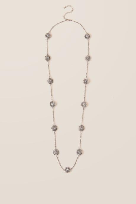 Francesca Inchess Altamura Filigree Station Necklace In Silver - Silver