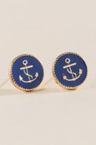 Francesca's Mariam Nautical Studs - Navy