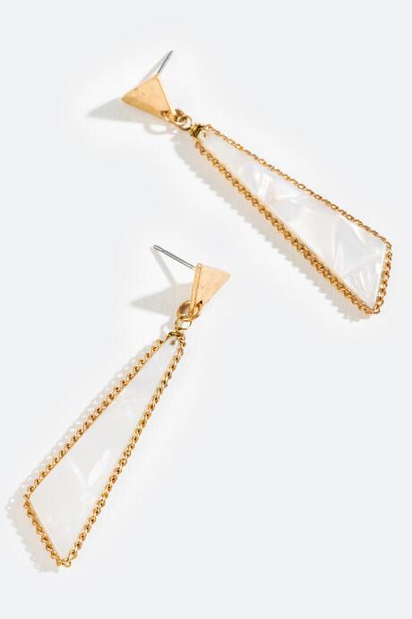 Francesca's Nayeli Triangle Drop Earrings - Ivory