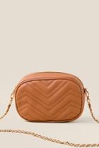 Francesca's Missy Quilted Convertible Belt Bag - Tan