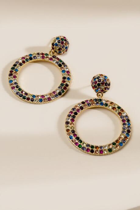 Francesca Inchess Montrose Rainbow Statement Hoops - Multi