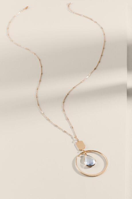 Francesca's Katarina Open Circle Necklace - Topaz