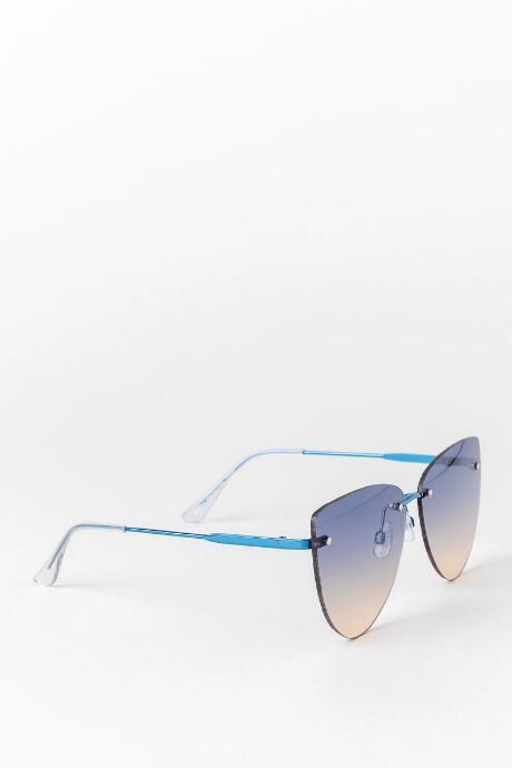 Francesca's Olive Cat Eye Sunglasses - Blue