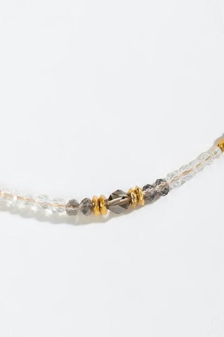 Francesca's Tessa Ombre Beaded Necklace - Gray