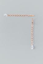 Francesca's Satyana Cubic Zirconia Chain Drop Earring - Rose/gold