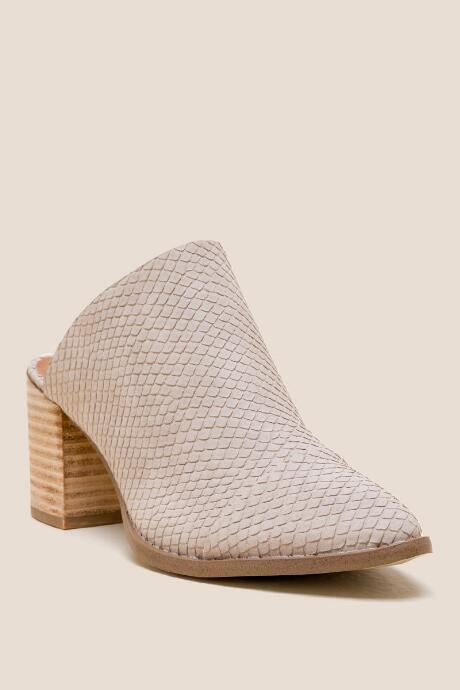 Report Tosh Snake Skin Mule - Nude