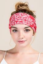 Francesca's Half Boho Bandeau By Natural Life In Red Bandana - Red