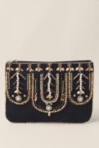 Francesca's Livia Embellished Clutch - Black