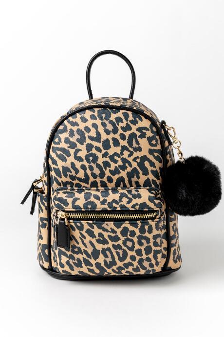 Francesca's Gina Leopard Backpack - Leopard