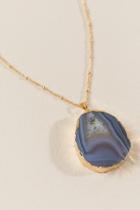 Francesca's Vesper Agate Pendant Necklace - Purple