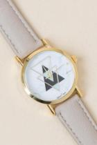 Francesca's Everly Marble Abstract Watch - Gray