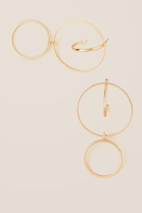 Francesca's Vira Circle Drop Earring - Gold