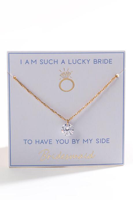 Francesca's Lucky Bridesmaid Necklace - Gold