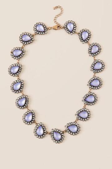 Francesca's Augustus Lavender Statement Necklace - Lavender