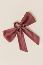 Francesca's Geri Bow Hair Tie - Burgundy