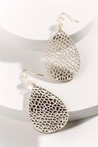 Francesca's Mira Leather Drop Earrings - Ivory